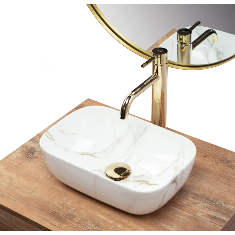 Elegancka Umywalka Nablatowa Belinda Mini Aiax Shiny - Idealna do Małych Łazienek