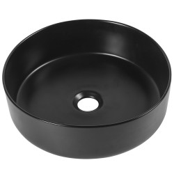 Laveo Desna umywalka nablatowa ceramiczna czarna