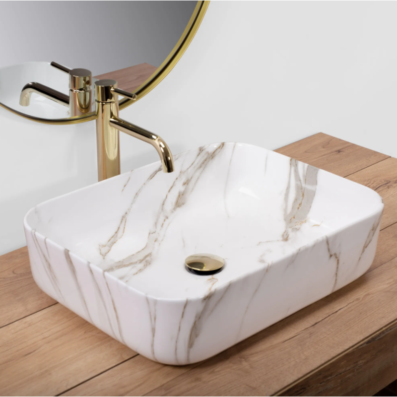 Elegancka Umywalka Nablatowa REA Demi Shiny - Blask Nowoczesności!