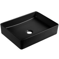 Ceramiczna Umywalka Nablatowa Kvadrato - Elegancja Matowej Czarni
