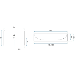 Ekskluzywna Umywalka Nablatowa INGA z Czarnym Matowym Marmurem