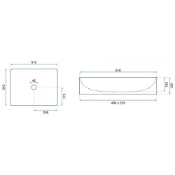 Ekskluzywna Umywalka Nablatowa INGA z Czarnym Matowym Marmurem
