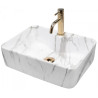 Luksusowa umywalka REA KELLY MARMO z przepięknym wzorem imitacji marmuru