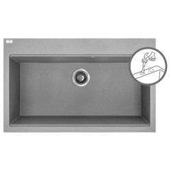 Laveo Tau zlewozmywak granitowy szare 500x800 1-komorowy