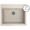 Tau Beżowy Zlewozmywak 1-komorowy 50x60cm - Odporność i Styl w Twojej Kuchni
