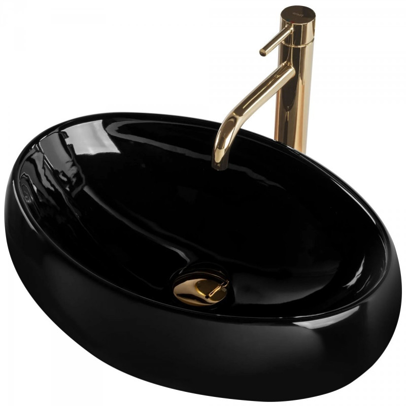 Elegancka Umywalka Nablatowa Linda Black - Nowoczesny Styl do Twojej Łazienki