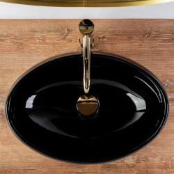 Elegancka Umywalka Nablatowa Linda Black - Nowoczesny Styl do Twojej Łazienki