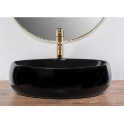 Elegancka Umywalka Nablatowa Linda Black - Nowoczesny Styl do Twojej Łazienki