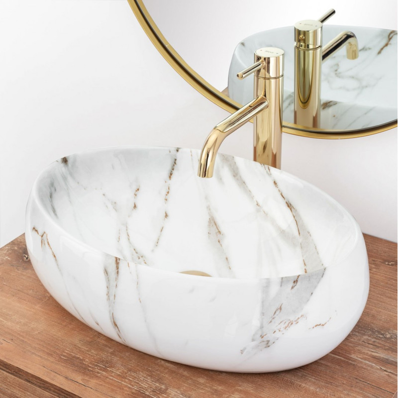 Elegancka Umywalka Nablatowa LINDA LAVA - Nowoczesny Styl do Łazienki