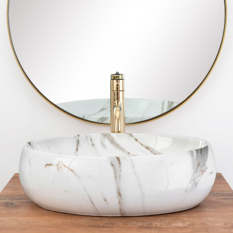 Elegancka Umywalka Nablatowa LINDA LAVA - Nowoczesny Styl do Łazienki