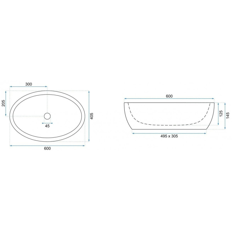 Stylowa Umywalka Meryl Nablatowa REA-U5054 – Elegancja w Twojej Łazience