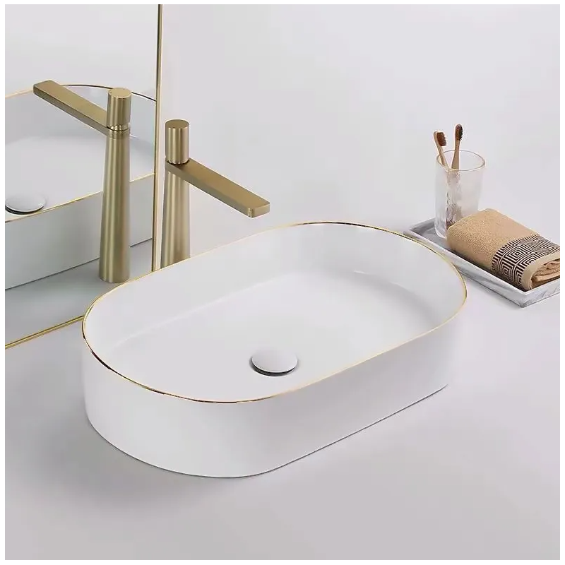 Złoty Brzeg Umywalka NADI 60 - Elegancja w Twojej Łazience