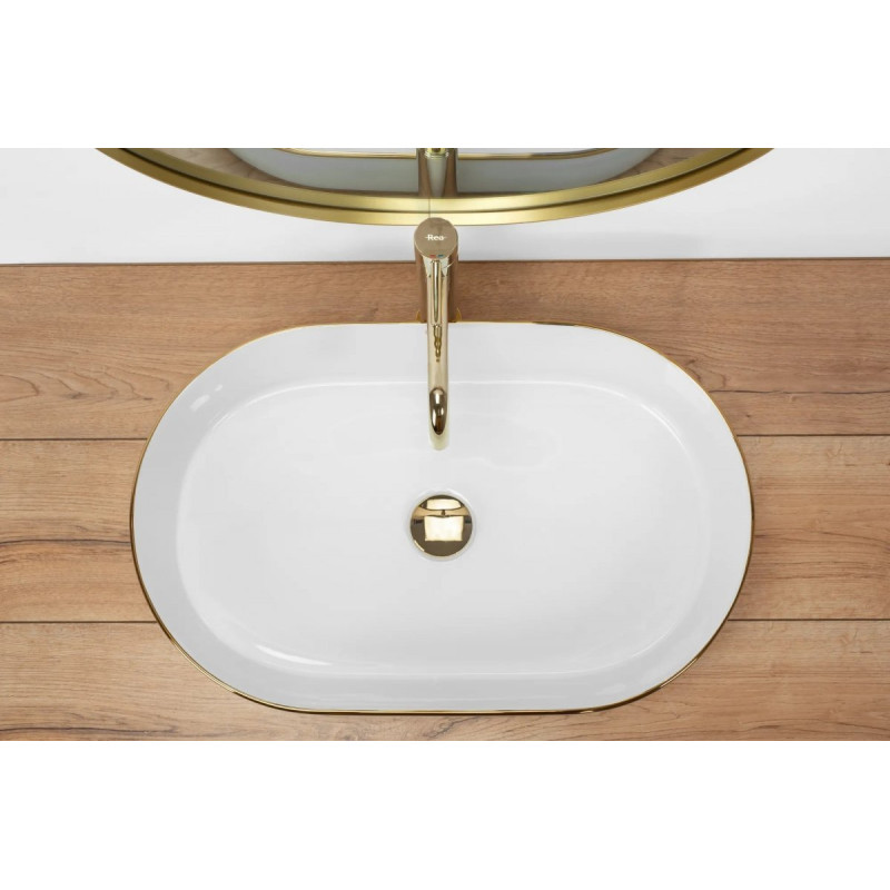 Złoty Brzeg Umywalka NADI 60 - Elegancja w Twojej Łazience