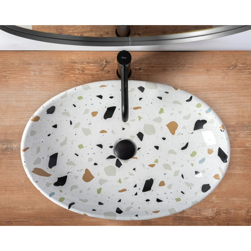 Nowoczesna umywalka Terrazo Olga - Elegancja na Twoim blacie!