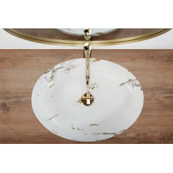 Ekskluzywna Umywalka Nablatowa Queen Carrara Shiny, Elegancja i Styl