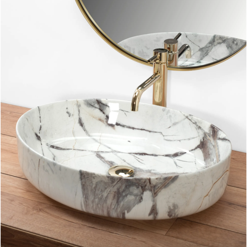 Luksusowa Umywalka Królewska Thunder - Blask Elegancji Nablatowej