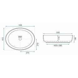 Luksusowa Umywalka Królewska Thunder - Blask Elegancji Nablatowej