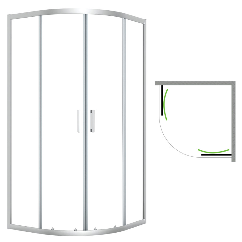 Elegancka Kabina Prysznicowa Desna 80x80 - Chromowana Cisza i Styl w Twojej Łazience