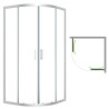Elegancka Kabina Prysznicowa Desna 80x80 - Chromowana Cisza i Styl w Twojej Łazience