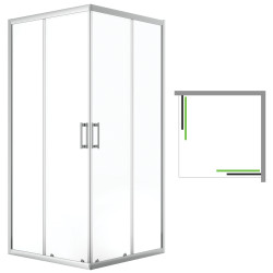 Desna Premium Kabina Prysznicowa 90x90: Ciche zamknięcie, Chromowany styl, Bez brodzika!