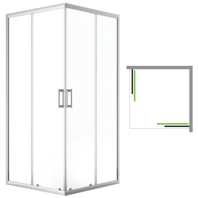 Desna Premium Kabina Prysznicowa 90x90: Ciche zamknięcie, Chromowany styl, Bez brodzika!