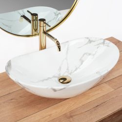 Ekskluzywna Umywalka Nablatowa ROYAL MARMO SHINY - Styl i Elegancja w Twojej Łazience!