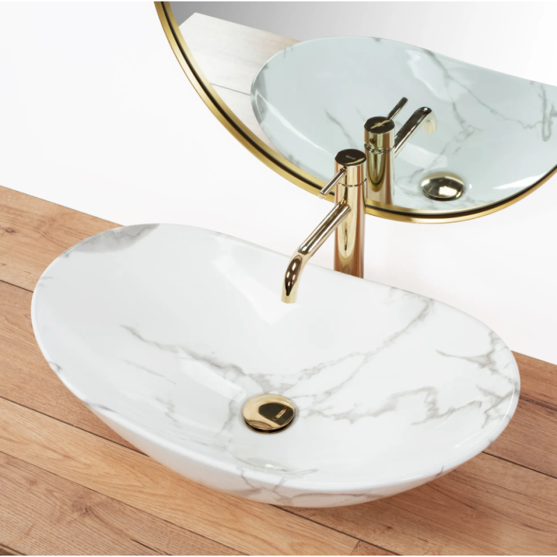 Ekskluzywna Umywalka Nablatowa ROYAL MARMO SHINY - Styl i Elegancja w Twojej Łazience!
