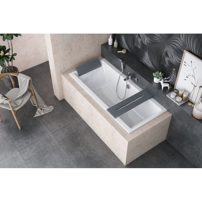 Pryzmat Slim wanna prostokątna 170x75 cm biały połysk