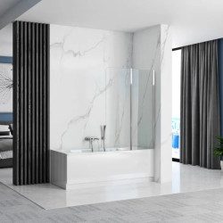 Elegancki Parawan Wannowy Agat Chrom 100 - Styl i Ochrona w Twojej Łazience!