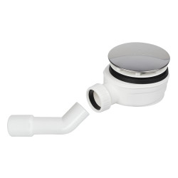 Chromowany syfon do brodzika z połyskiem - wytrzymałość i elegancja w jednym!