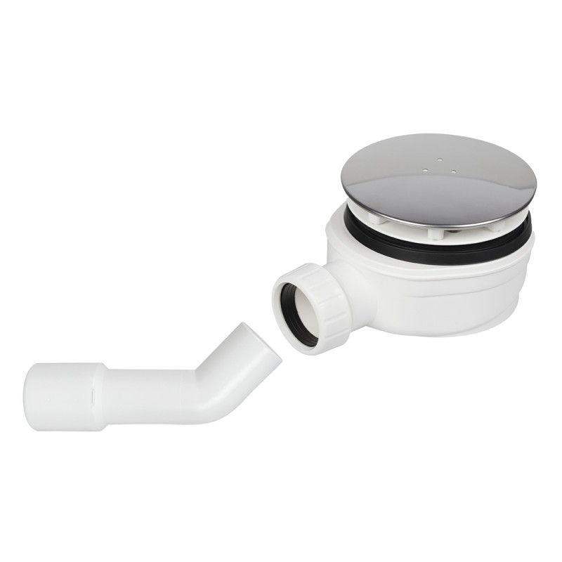 Chromowany syfon do brodzika z połyskiem - wytrzymałość i elegancja w jednym!