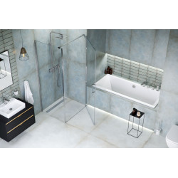 Pryzmat Slim wanna prostokątna 180x80 cm biały połysk