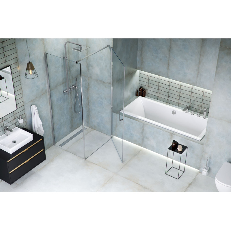 Pryzmat Slim wanna prostokątna 180x80 cm biały połysk