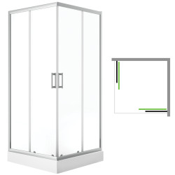 Kabina Prysznicowa Desna 80x80 cm z Chromem i Cichym Domykaniem - Elegancja i Komfort