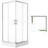 Laveo Desna kabina natryskowa kwadratowa biała 90x90 transparentna