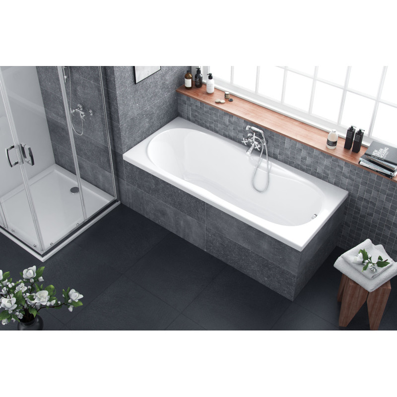 Sekwana wanna prostokątna 150x70 cm biały połysk