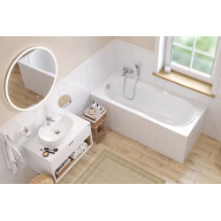 Excellent Sekwana wanna prostokątna 160x70 cm biały połysk nan