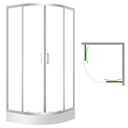 Desna Elegance - Ekskluzywna Kabina Prysznicowa 90x90 cm z Chromowanym Akcentem