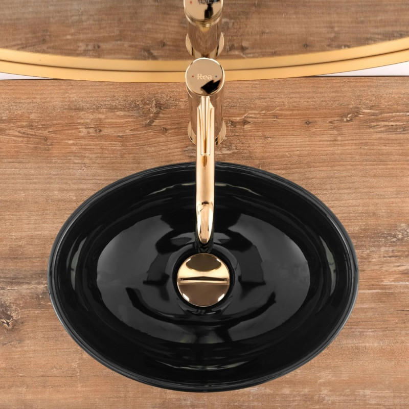 Czarna Umywalka Nablatowa Sofia Mini - Elegancja w Twojej Łazience