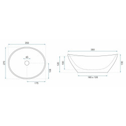 Czarna Umywalka Nablatowa Sofia Mini - Elegancja w Twojej Łazience