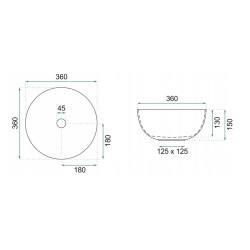 Luksusowa Umywalka Stella z Ceramiczną Powierzchnią i Złotymi Akcentami