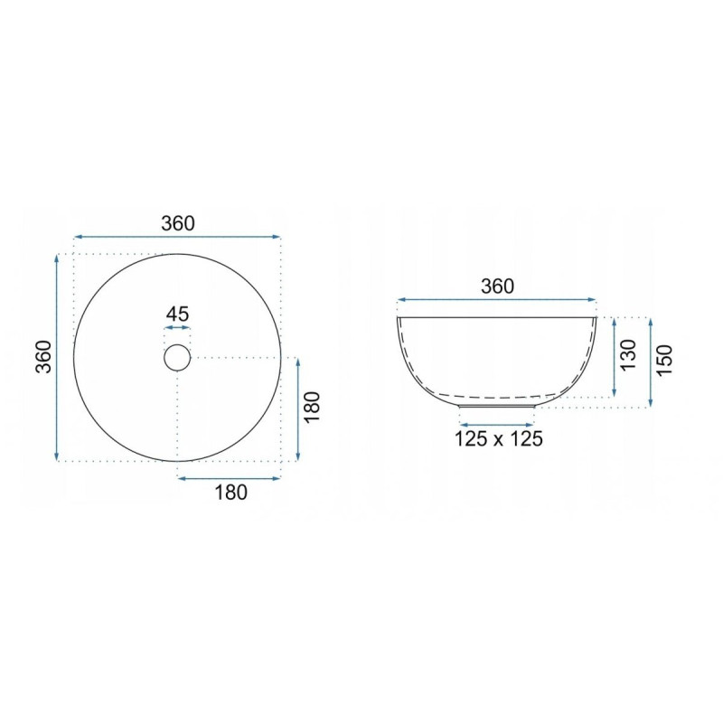 Luksusowa Umywalka Stella z Ceramiczną Powierzchnią i Złotymi Akcentami