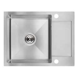 Marmara Inox EasyFit: Trwały Zlewozmywak 1-komorowy z Półociekaczem - Idealny Dla Twych Potrzeb!