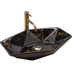 Ekskluzywna Umywalka Vegas z Marmuru w Wykończeniu Wysoki Połysk