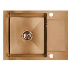 Laveo Marmara zlewozmywak stalowy miedź 440x570 1-komorowy