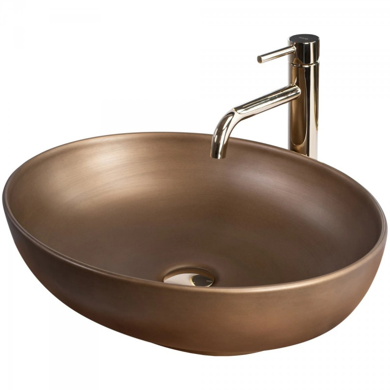 Ekskluzywna Umywalka Nablatowa Villa w Odcieniu Starego Złota