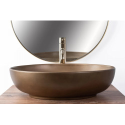 Ekskluzywna Umywalka Nablatowa Villa w Odcieniu Starego Złota