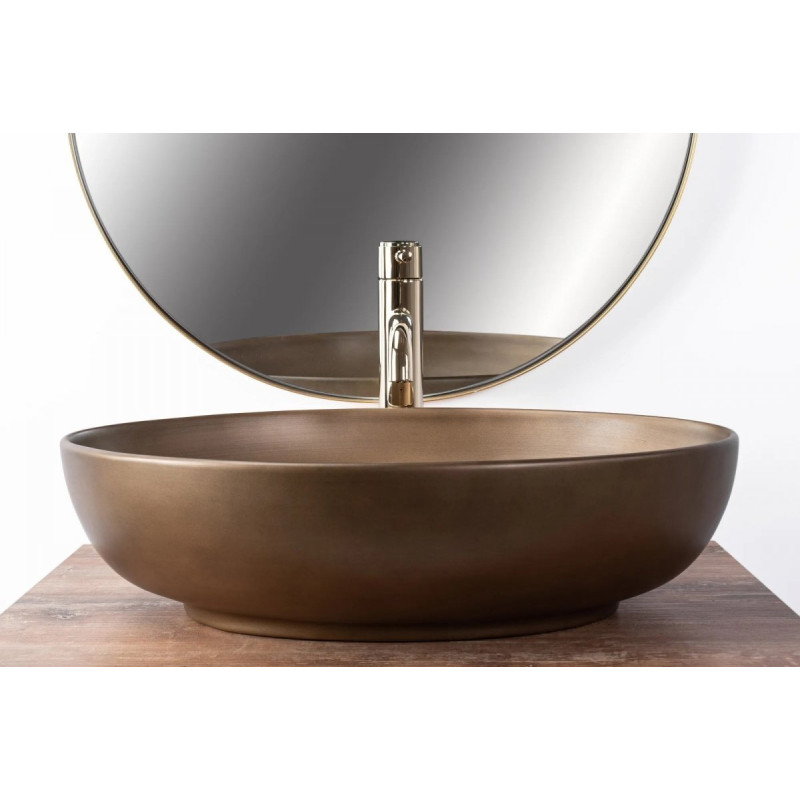 Ekskluzywna Umywalka Nablatowa Villa w Odcieniu Starego Złota