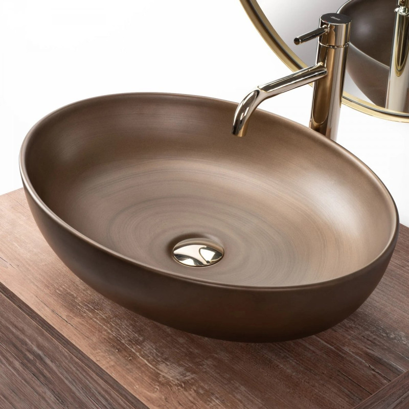 Ekskluzywna Umywalka Nablatowa Villa w Odcieniu Starego Złota