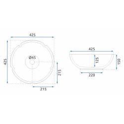 Ekskluzywna Umywalka Nablatowa VIVIEN - Nowoczesny Styl i Elegancja
